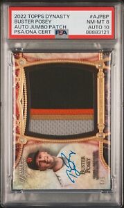 Buster Posey 2022 Topps Dynasty autograph jumbo patch #'d 4/5 PSA 8 AUTO 10