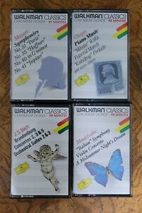 LOT of 4 DG  Walkman Classics Classical cassette tapes CrO2  W. German Mozart