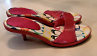 AUTHENTIC VINTAGE COACH SLIDES KITTEN HEELS SHOES MULES PINK JELLY SIZE 7.5
