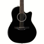 Ovation Applause Standard Mid Depth 12-String Acoustic-Electric Guitar, Black Sa