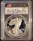 2022 S PCGS PF70 DCAM ADVANCED RELEASE SILVER EAGLE DAMSTRA SIGNED FLAG LABEL $1