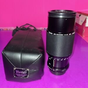 VIVITAR 80-200MM 1:4.5 MC Zoom Lens No. 28160920 Lens Japan Leather Case 58MM