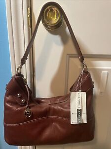 Vintage Etienne Aigner New York Collection Cordovan Brown Leather Handbag NWT