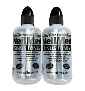 2 NeilMed Sinus Rinse Bottles Refillable 8oz - 240mL Bottle (2 Pack)