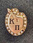 1957 Kappa Pi Fraternity Sorority Pin 10K Gold Pearls Painters Palette Art
