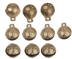 New TIBETAN Brass BELLS LOT of 15 Bead 14mm Craft Temple Herding Small Metal