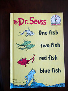 New ListingOne fish two fish red fish blue fish Book Club Edition 1960