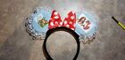 Mickey Mouse Ear Disney World Fox & the Hound White Lace and Red Bow Handmade