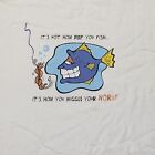 Vintage 90s Funny Fishing Not Deep You Fish How You Wiggle Your Worm Shirt  XL