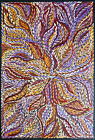 Rosemary Petyarre .Authentic Aboriginal Art. Bush yam flower, Size; 90 x 60cm