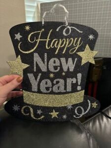 Happy New Year Glitter Sign 11.5