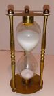 Vintage Brass 13 Minutes Hourglass Sand Timer MCM Decor 6” Tall