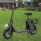 New Listing450W Electric Scooter Adult E-Bike Sports Electric Moped Commuter W/ Seat Basket