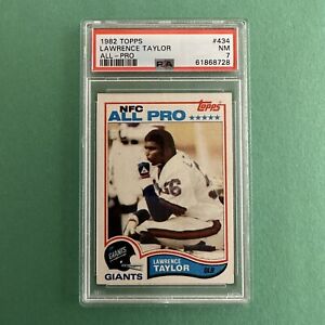 1982 TOPPS ALL PRO LAWRENCE TAYLOR #434 ROOKIE RC HOF NEW YORK GIANTS PSA 7 NM