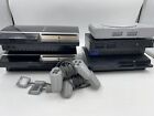 Lot of 5 Playstation Consoles, 2 Controllers, Parts only / Untested