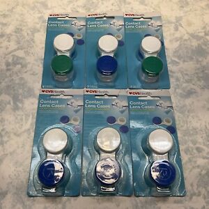 Contact Lens Cases For Soft Or Hard Lenses 2 Cases- Lot of 6