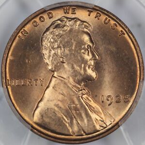 1935 PCGS MS65RD Lincoln Cent 43979904