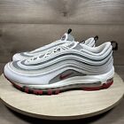 Nike Air Max 97 White Bullet 2022 White Red Shoes DM0027-100 Mens Size 10.5