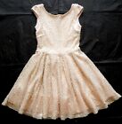 TOPSHOP Prom  Backless Skater Sequin Smart Dress Blush Pink Sparkle fit UK 6 NEW