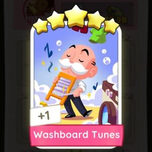 Monopoly GO Sticker 5 STAR ⭐️⭐️⭐️⭐️⭐️ - Washboard Tunes - Set 15 | FAST DELIVERY