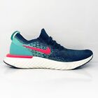 Nike Mens Epic React Flyknit AR5413-400 Blue Running Shoes Sneakers Size 10