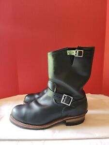 Red Wing 2268 Engineer Boots Steel Toe Size 13 D Black Leather made in USA