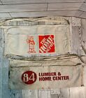 Lot Old Cloth Vintage Nail Aprons Hardware Bag 84 Lumber & Home Depot PA