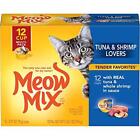 Meow Mix Tender Favorites Wet Cat Food, Tuna & Shrimp, 2.75 Ounce Cup (Pack of