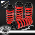 For 96-00 Civic Scale Adjustable Coil Over Lower Spring Kit Red Aluminum Sleeves (For: 1994 Honda Civic)