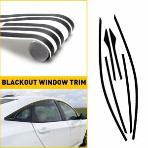 6 Chrome Delete Blackout Window Trim For 2016-2021 Honda Civic Sedan Accessories (For: Honda Civic)