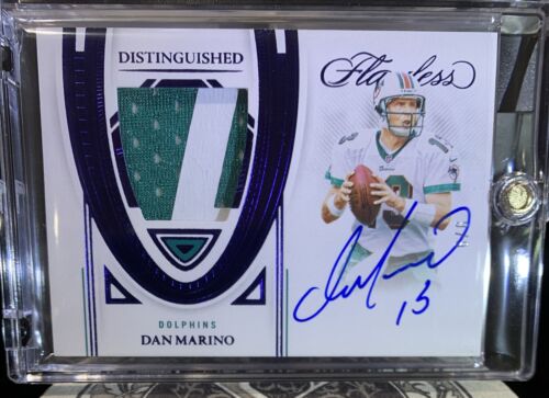 2022 Panini Flawless DAN MARINO Distinguished Patch Auto Blue # 6/6 DOLPHINS