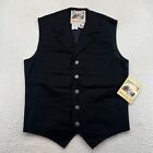 Schaefer Outfitter Vest Mens Small Ranger Canvas Western Ranch Rodeo Black 705