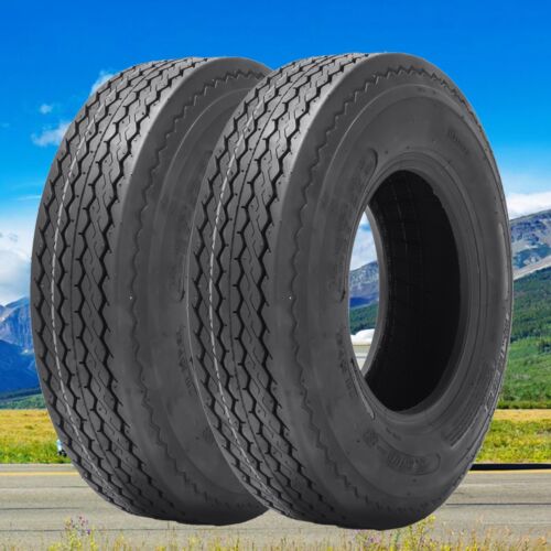 Set 2 4.80-8 Boat Trailer Tires 6Ply 4.80x8 4.8-8 480-8 Load Range C Replacement
