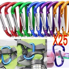 Aluminum Snap Hook Carabiner D-Ring Key Chain Clip Keychain Hiking Camp CA
