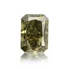 0.36 Carat Loose Green Diamond Radiant Shape VVS2 GIA Certified Rare Fancy Gift