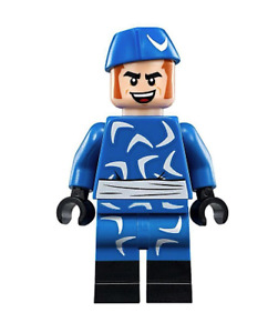 Lego Captain Boomerang 70918 Blue Outfit Batman Movie Super Heroes Minifigure
