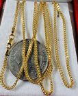 Solid 22K 916 Rare Chain Gold 22” Long Snake Chain Necklace 22” long 1.6mm 8g