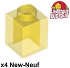 LEGO 4x Brick 1x1 Yellow Clear/Trans Yellow 3005 New