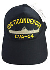 USS TICONDEROGA CVA-14 U.S NAVY SHIP BASEBALL HAT MADE IN USA Military USN Hat