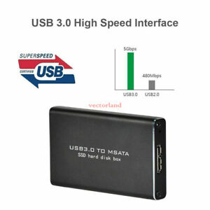 USB 3.0 to mSATA SSD Enclosure External Case Hard Disk Box Converter Adapter US