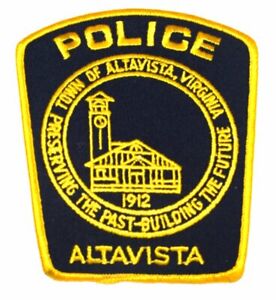 ALTAVISTA VIRGINIA VA Sheriff or Police Patch CLOCK TOWER VINTAGE OLD MESH