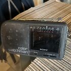 Sony Color Watchman LCD Color TV & Radio FDL-380 FOR PARTS OR REPAIR. radio work