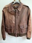 Vintage (1970s) Polo Ralph Lauren Brown Leather Bomber Jacket