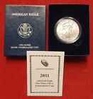 2011-W Burnished American Silver Eagle with Original Box & COA OGP
