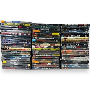 Lot of 60 Action Drama Adventure Movies in Cases Assorted Film Wholesale Lot DVD