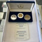1987 Tenth Pan American Games Three Medal Set, W/1ozt .999 Silver COA & BOX