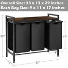 Large Laundry Hamper Sorter with 3 Removable & Pull-Out Sorting 3 Section