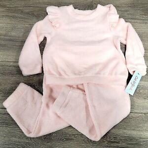 Cat & Jack Fleece Toddler Girls Pink Sweatshirt and Sweatpants Set Baby Girl