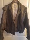 Midwestern Sports Togs Deerskin Leather Bomber Jacket Small Made In USA