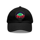 graphic trippy eye withround leather patch hat, Ailauq Swag, one size, all black